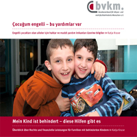 Cover der Broschüre "Mein Kind ist behindert - diese Hilfen gibt es"