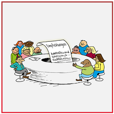 Mehrere Menschen an einem Tisch