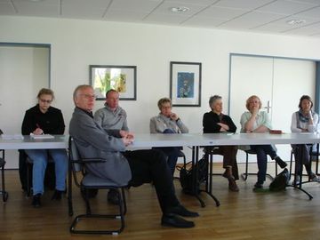 In der Gruppenarbeit (hier mit Jürgen Harke, LS) wurden die Vorträge weiter diskutiert und andere Erfahrungen ausgetauscht.