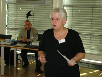 Anne Kuhn (Landessozialamt) stellt einige positive Ideen in der formalen Gestaltung der Sprechtagsarbeit dar.