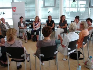 Auch im Kreistagssaal diskutierten die Gruppen – auch über die unterschiedlichen Bedingungen in den einzelnen Kommunen.