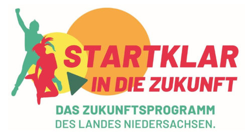 Logo "Startklar in die Zukunft - Das Zukunftsprogramm des Landes Niedersachsen"