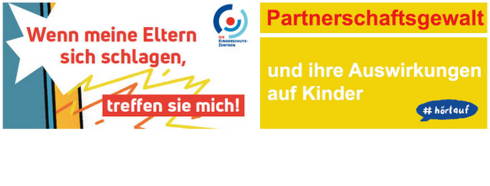 Logo der Kampagne "Partnerschaftsgewalt und ihre Auswirkungen auf Kinder"