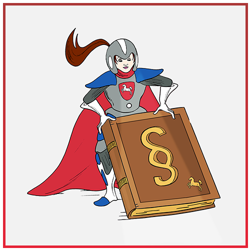 Frau mit Gesetzesbuch