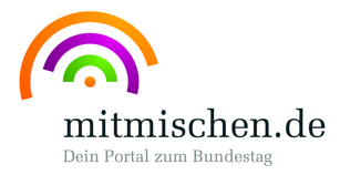 Logo "mitmischen.de" Jugend-Portal zum Bundestag